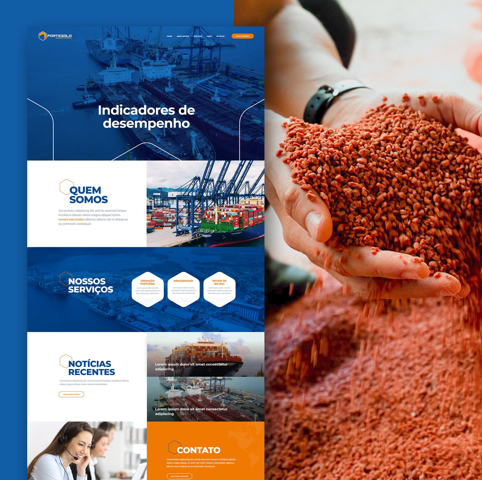 Projeto de site Fortesolo Serviços Integrados, empresa do grupo FTSPar
